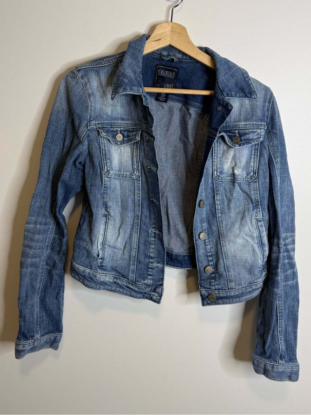 GUESS Light Blue Washed Denim Jacket size small